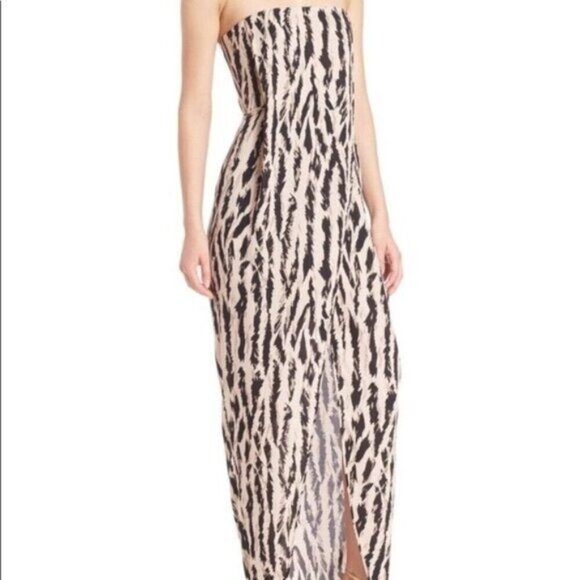 BCBG MaxAzria Jesse strapless cocktail maxi dress Sz 4 - Picture 1 of 13